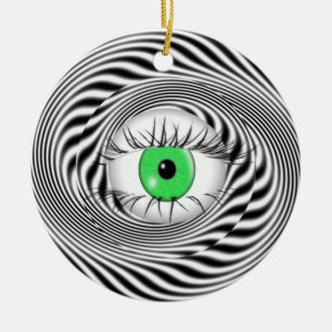 ORNAMENTO DE CERÂMICA OLHOS HIPNÓTICOS - HIPNOTISTA