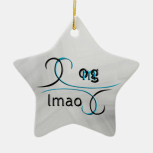 Ornamento De Cerâmica OMG! lmao