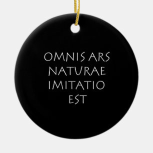 Ornamento De Cerâmica Omnis ars naturae imitatio est