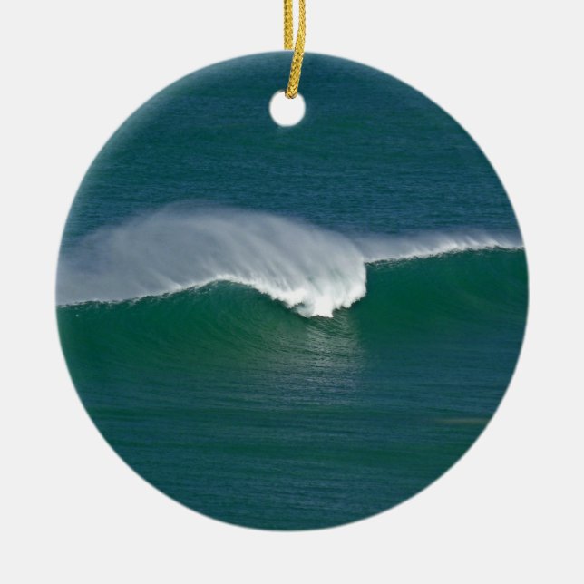 Ornamento De Cerâmica Onda do Natal (Frente)