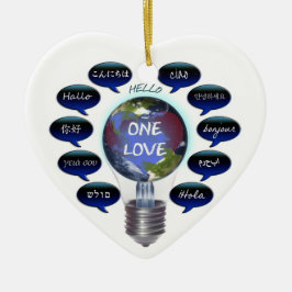 Ornamento De Cerâmica One Love Ornament