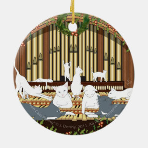 Ornamento De Cerâmica Onze gatos que conduzem… o dobro tomaram partido