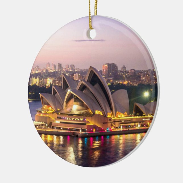 Ornamento De Cerâmica Ópera de Sydney à noite (Esquerda)