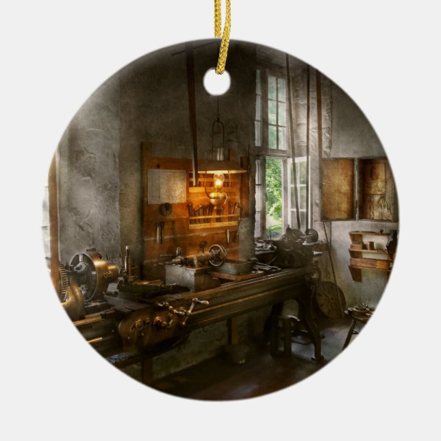 Ornamento De Cerâmica Operador - tornos (Frente)