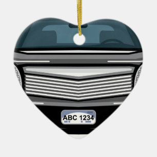 Ornamento De Cerâmica Opinião dianteira preta de SUV