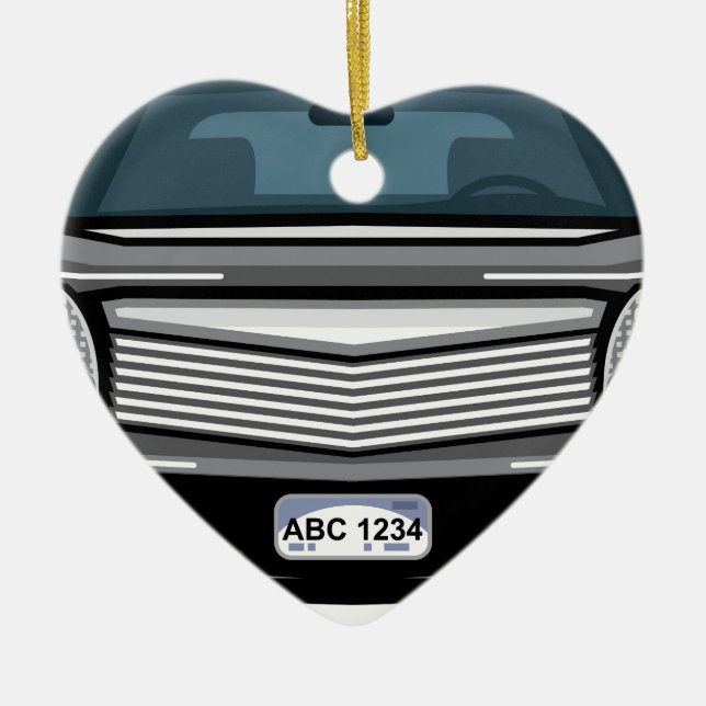 Ornamento De Cerâmica Opinião dianteira preta de SUV (Frente)