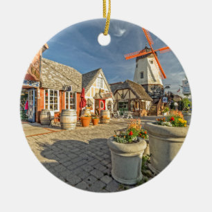 Ornamento De Cerâmica Opinião do moinho de vento de Solvang