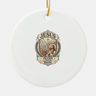 Ornamento De Cerâmica Oração de Incenso de Jesus Subindo Oração de Incen