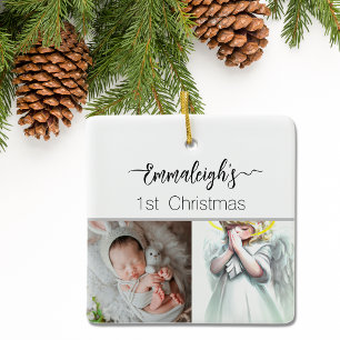 Ornamento De Cerâmica Orando Anjo 1rua Natal Totalmente Personalizado