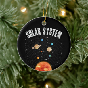Ornamento De Cerâmica Órbitas Vintage dos Planetas Astronômicas