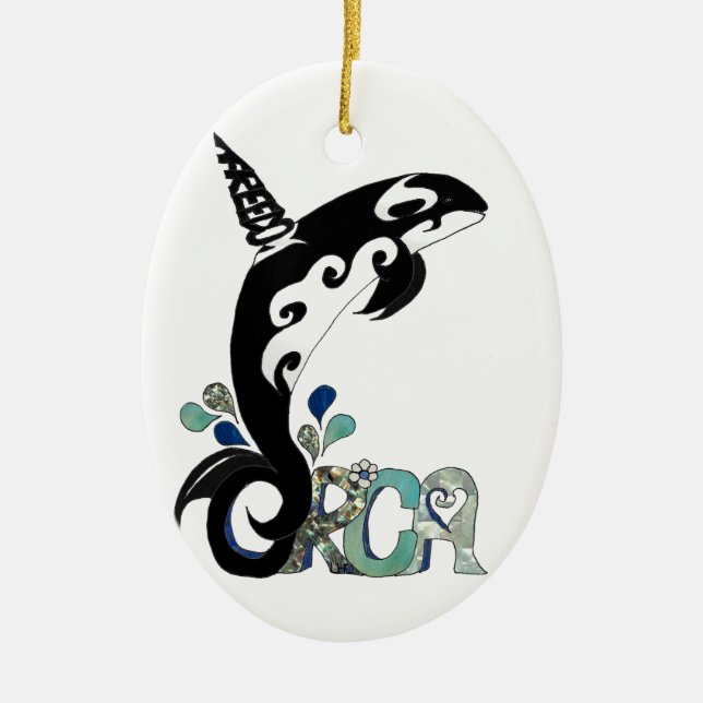 Ornamento De Cerâmica Orca Freedom Art (Frente)