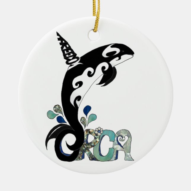 Ornamento De Cerâmica Orca Freedom Art (Frente)