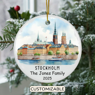 Ornamento De Cerâmica Ordem Personalizada de Estocolmo, Suecia