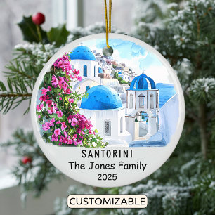 Ornamento De Cerâmica Ordem Personalizada de Santorini, Grécia