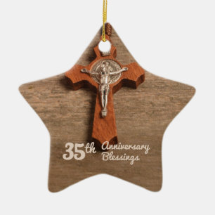 Ornamento De Cerâmica Ordenação do Padre 35º Rosa e Rosary