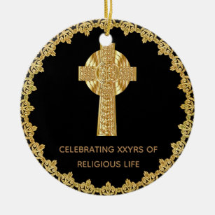 Ornamento De Cerâmica Ordenação do Padre Anniversário da Cruz Comemorati