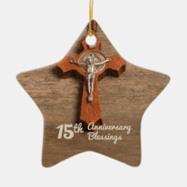 Ornamento De Cerâmica Ordenação por 15 do Padre Rosa e Rosary