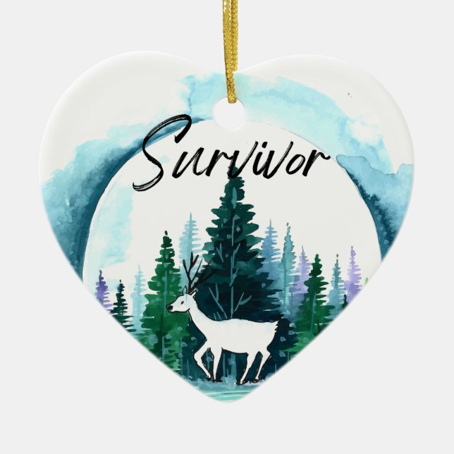 Ornamento De Cerâmica Organ Donation Awareness Survivor Holiday (Frente)