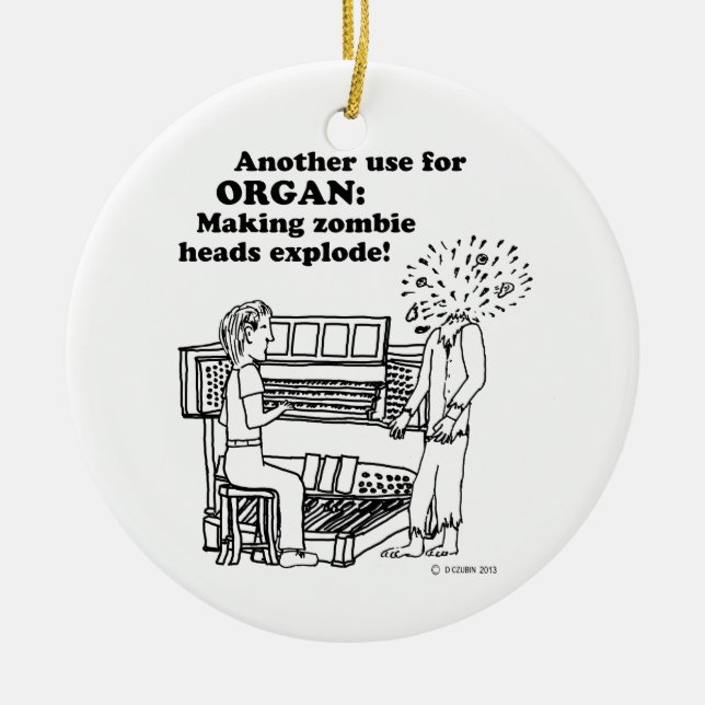 Ornamento De Cerâmica Organ Zombie Explode (Frente)