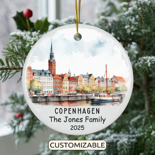 Ornamento De Cerâmica Organização Personalizada de Copenhaga, Dinamarca
