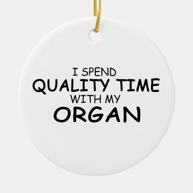 Ornamento De Cerâmica Órgão de Tempo de Qualidade (Frente)