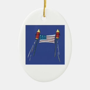 Ornamento De Cerâmica Orgulho Americano