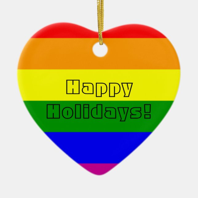 Ornamento De Cerâmica Orgulho Coração (Frente)