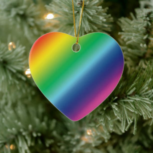 Ornamento De Cerâmica Orgulho de cores arco-íris padrão lgbtq lgbt Nat