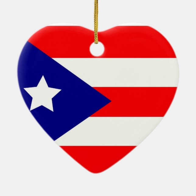 Ornamento De Cerâmica Orgulho de Puerto Rico (Verso)