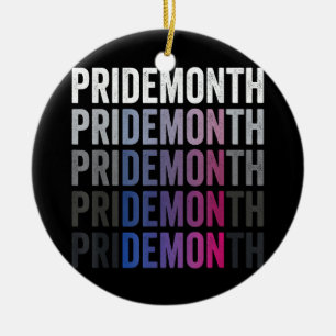 Ornamento De Cerâmica Orgulho Demônio Bissexual Mês do Orgulho Bi LGBTQ