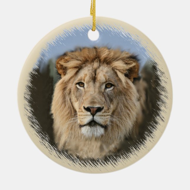 Ornamento De Cerâmica Orgulho do leão (Traseira)