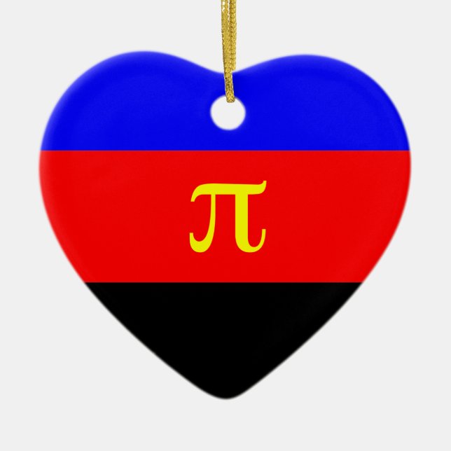 Ornamento De Cerâmica Orgulho Poliâmoro (Frente)