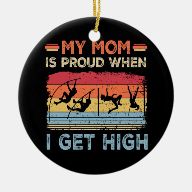 Ornamento De Cerâmica Orgulhosa Mãe Diversão do Segundo grau da Escola d (Frente)