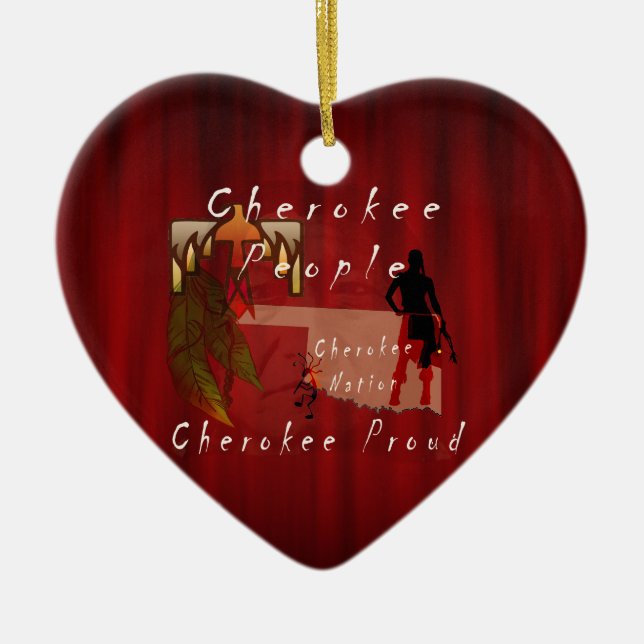 Ornamento De Cerâmica orgulhoso cherokee (Frente)