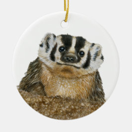 Ornamento De Cerâmica Ornaço cerâmico em Badger Americano
