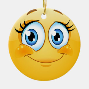 Ornamento De Cerâmica Ornamenet de Amizade de Rosto Feliz - SRF