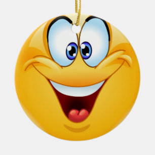 Ornamento De Cerâmica Ornamenet de Amizade de Rosto Feliz - SRF