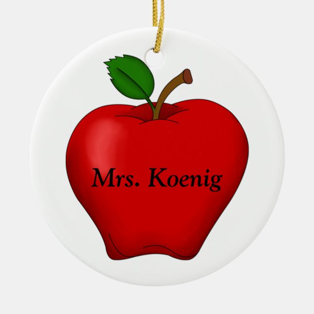 Ornamento De Cerâmica Ornament Apple (Frente)