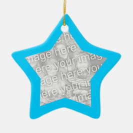 Ornamento De Cerâmica Ornament Aqua Frame Star