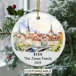Ornamento De Cerâmica Ornament Bern Personalizado, Suiça