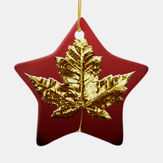 Ornamento De Cerâmica Ornament Canada Souvenir Dourada Medal Canada Gift (Frente)