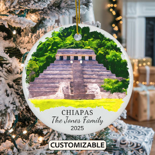Ornamento De Cerâmica Ornament Chiapas Personalizado, México