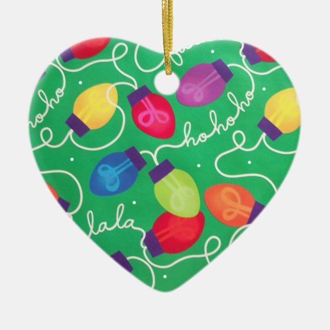 Ornamento De Cerâmica Ornament Christmas Lights (Frente)