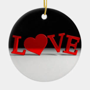 Ornamento De Cerâmica Ornament de amor