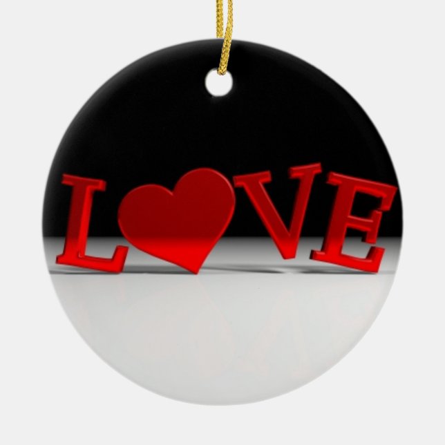 Ornamento De Cerâmica Ornament de amor (Frente)