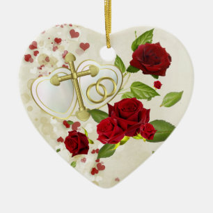 Ornamento De Cerâmica Ornament de Keepsaes de Casamento