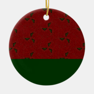 Ornamento De Cerâmica Ornament de Natal Holly