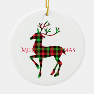Ornamento De Cerâmica Ornament-Deer Feliz de Natal