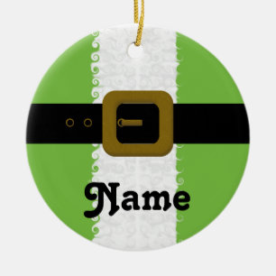 Ornamento De Cerâmica Ornament Elf de Natal Personalizado
