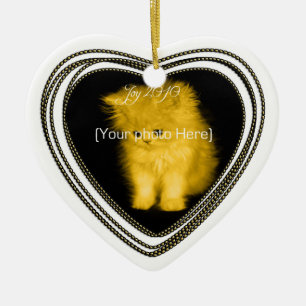 Ornamento De Cerâmica Ornament Foto Heart